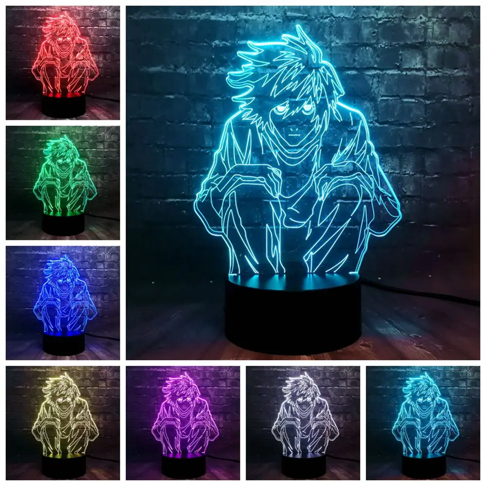 Японский комикс тема Death Note классная фигура L Lawliet креативный мультфильм ночник