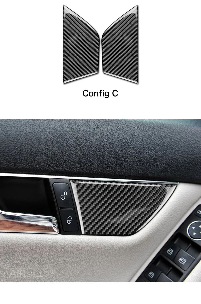 Airspeed Cabon волокно для Mercedes Benz C Class W204 аксессуары сиденья Кнопка регулировки переключатель панель Крышка отделка наклейки интерьер