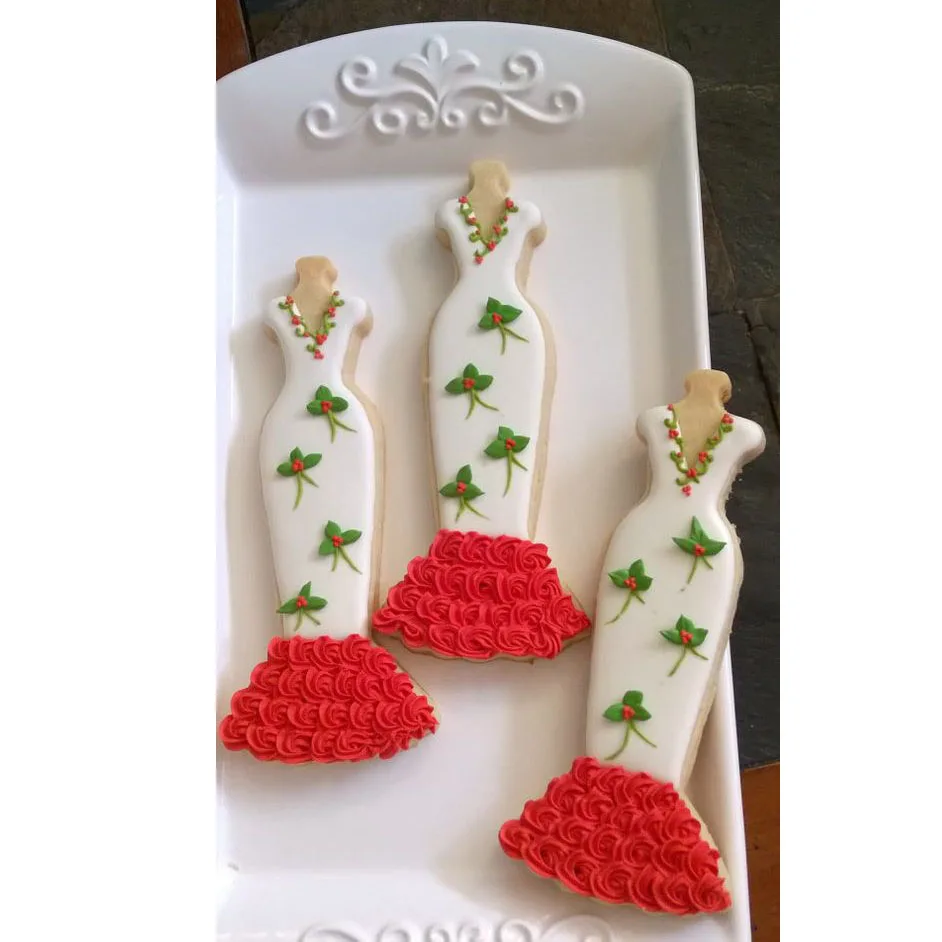 Вечернее платье из нержавеющей стали печенья резак принцесса бисквитная Форма