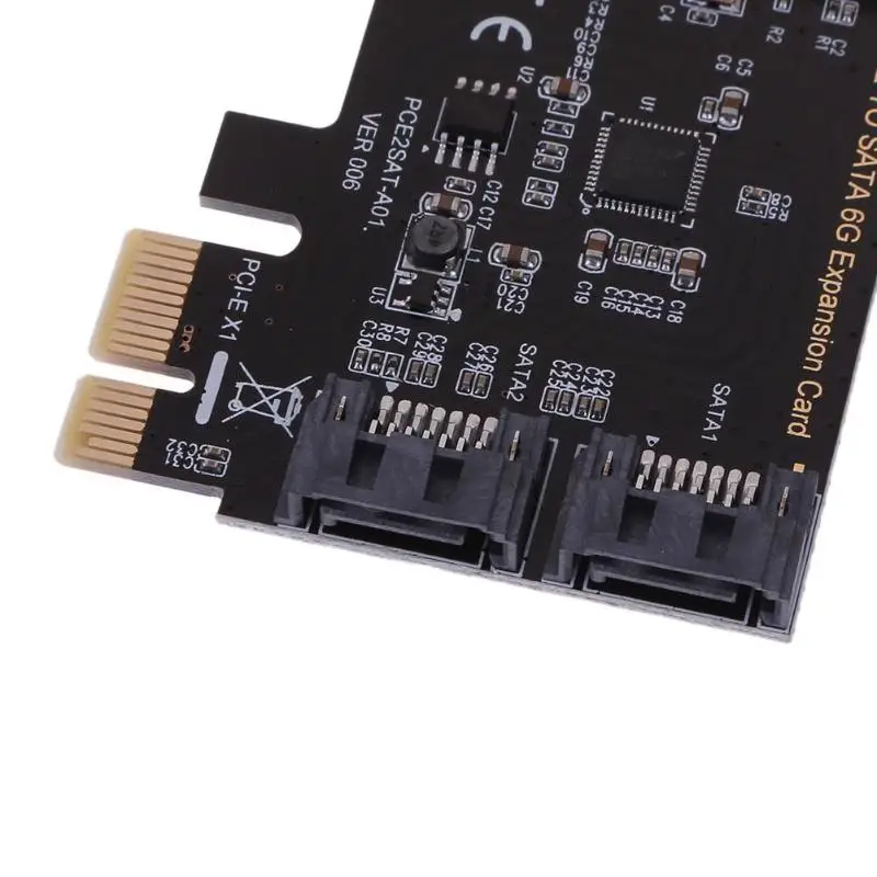 PCI Express SATA 3 контроллер карты 2 порта PCIe III 6 ГБ/сек. внутренний адаптер конвертер для