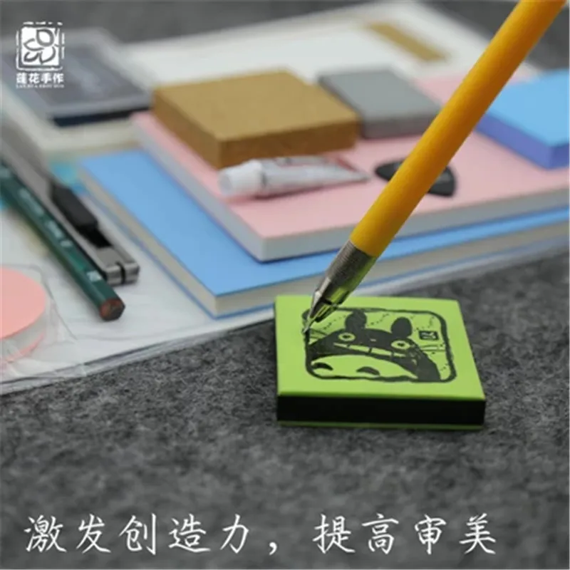 Caring rubber stamp novice D I Y set Water test material Handmade brick Rubber foundation | Дом и сад