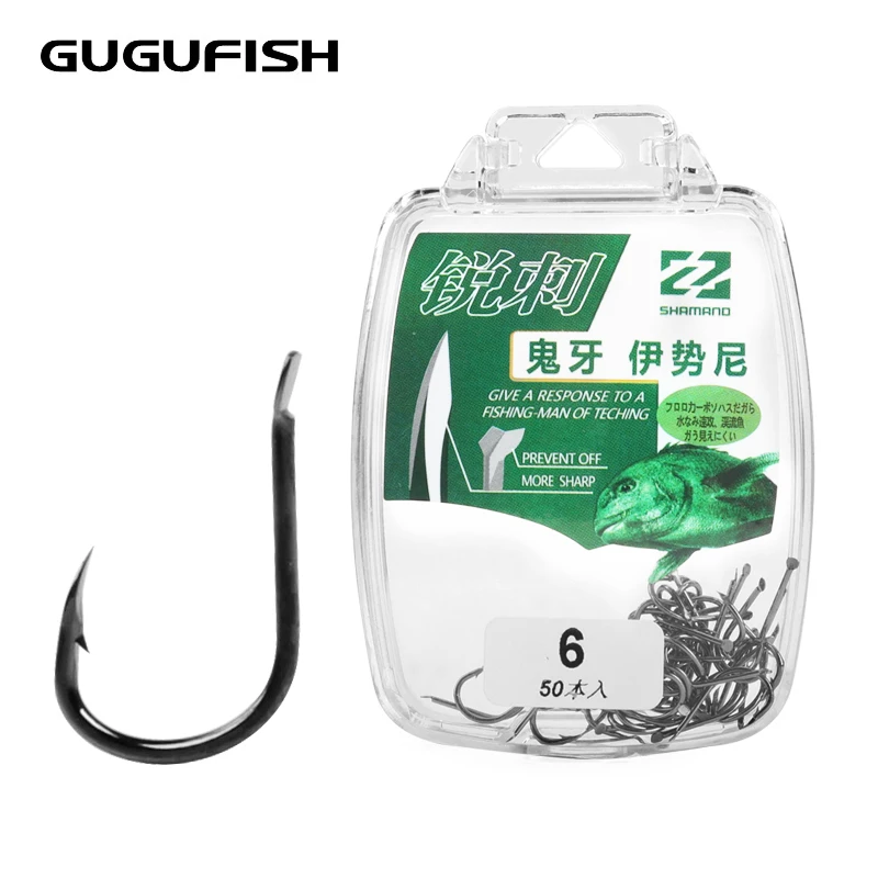 Рыболовные крючки GUGUFISH 50 шт./кор. ISEAMA прочные рыболовные из высокоуглеродистой