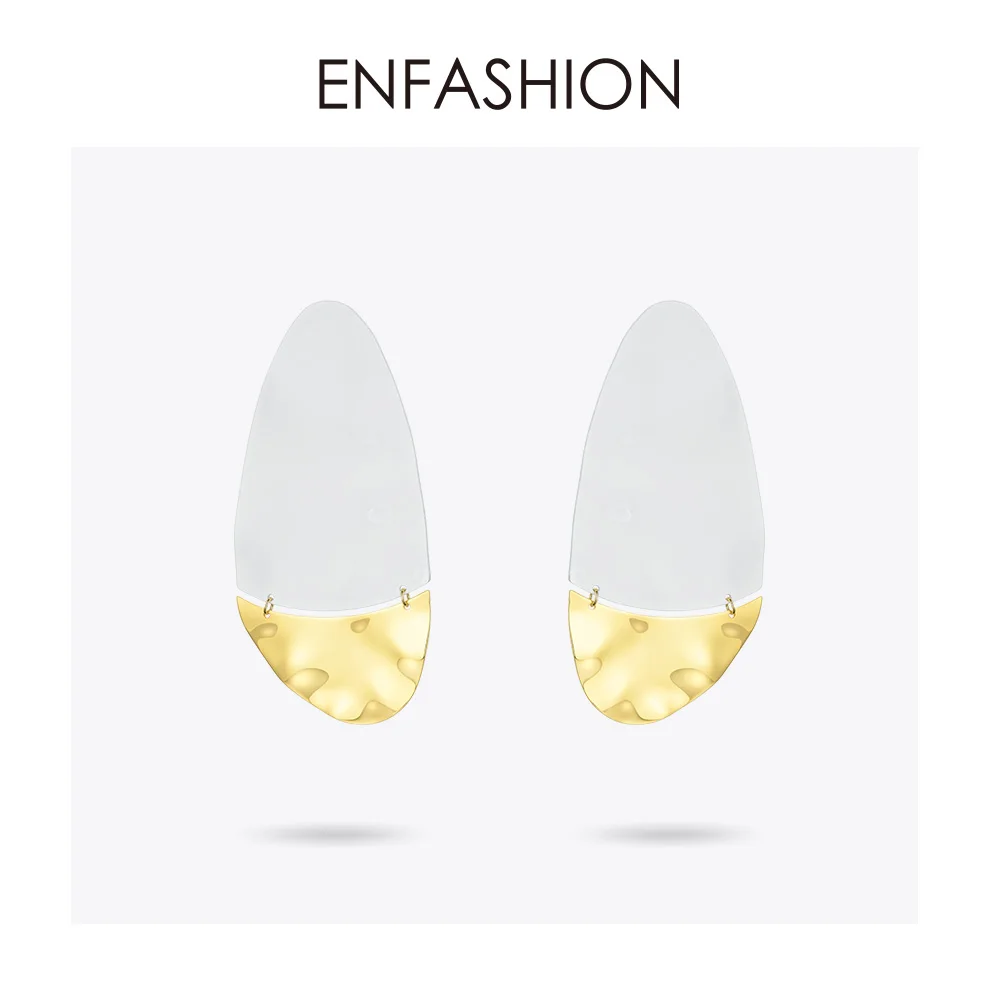 ENFASHION геометрические кривые серьги гвоздики для женщин смешанные цвета