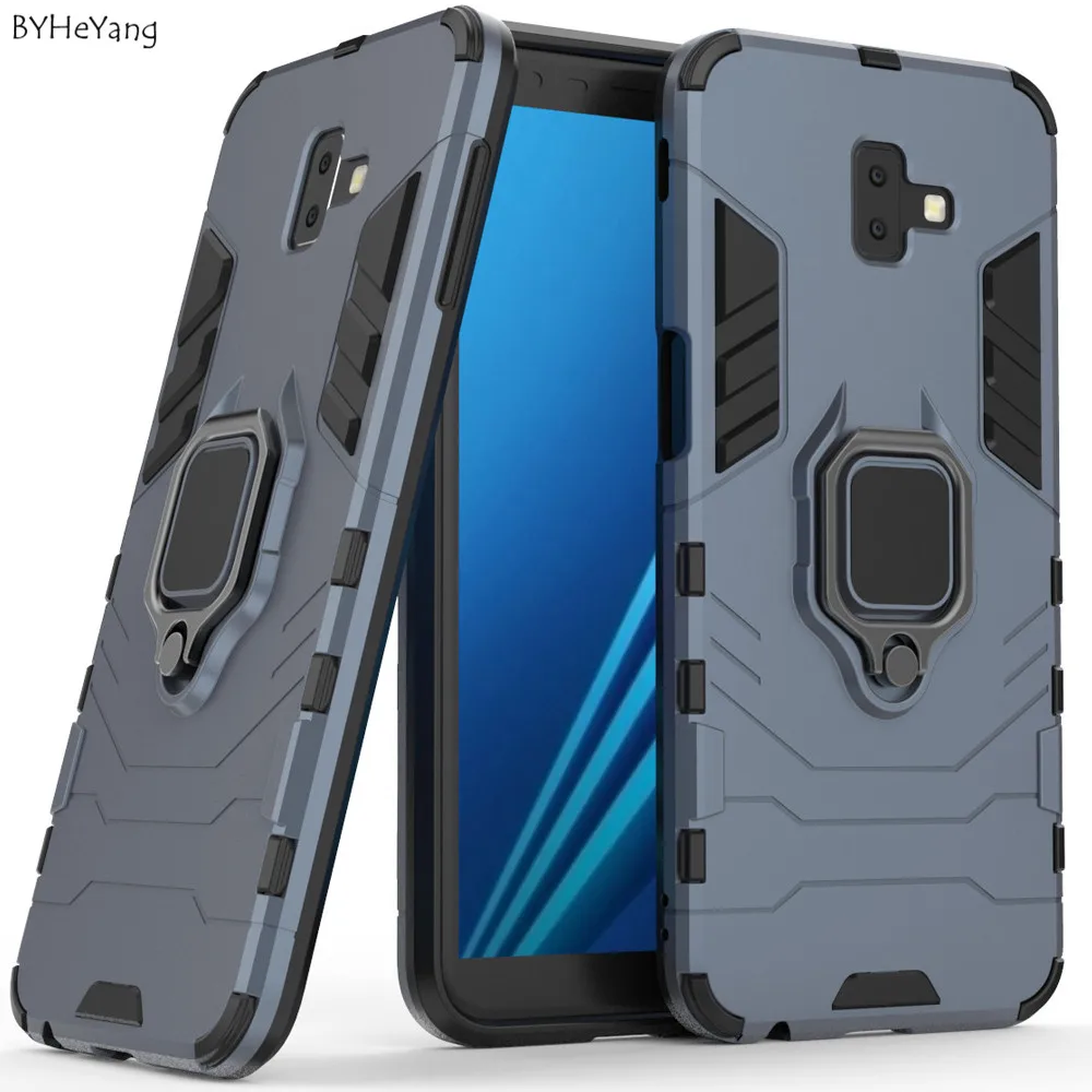 Чехол BYHeYang для Samsung J6 Plus чехол j6 prime держатель кольца на палец мягкий силикон +