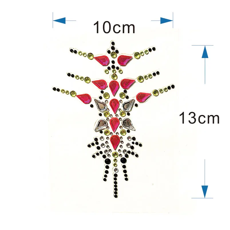 1pc Body Decor Sticker can be Stick On Self Adhesive Gems acrylic for Pool Party Makeup holiday Glam kit | Красота и здоровье