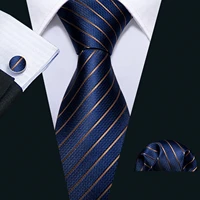 men tie gold navy striped 100 silk tie barry wang 3 4 jacquard party wedding woven fashion designers necktie for men ds 5032