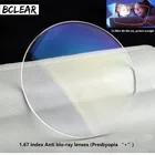 Линзы для очков BCLEAR, с индексом преломления 1,67, с защитой от синего излучения, тонкие компьютерные очки для близорукости и дальнозоркости