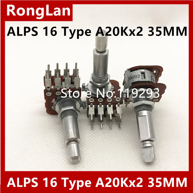 

[SA]ALPS 16 Type Potentiometer biaxial A20Kx2 A20K 20KAX2 8FEET DOUBLE 35mm.--10PCS/LOT