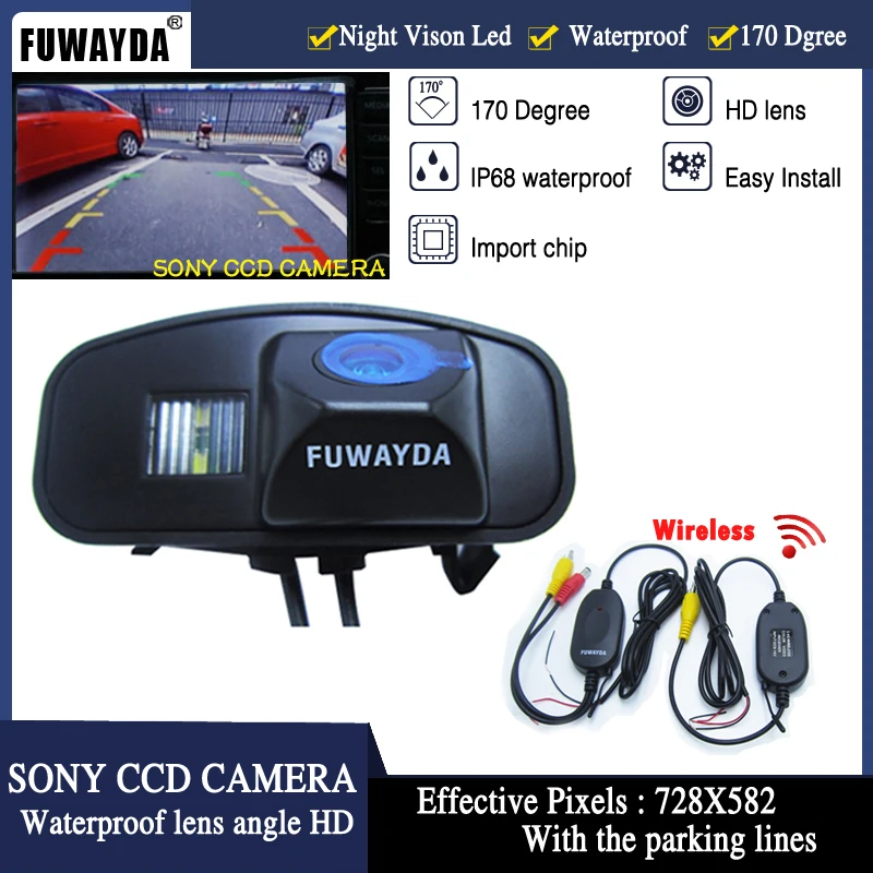 Автомобильная камера FUWAYDA 2 4 ГГц беспроводная HD обратная SONY CCD автомобильная