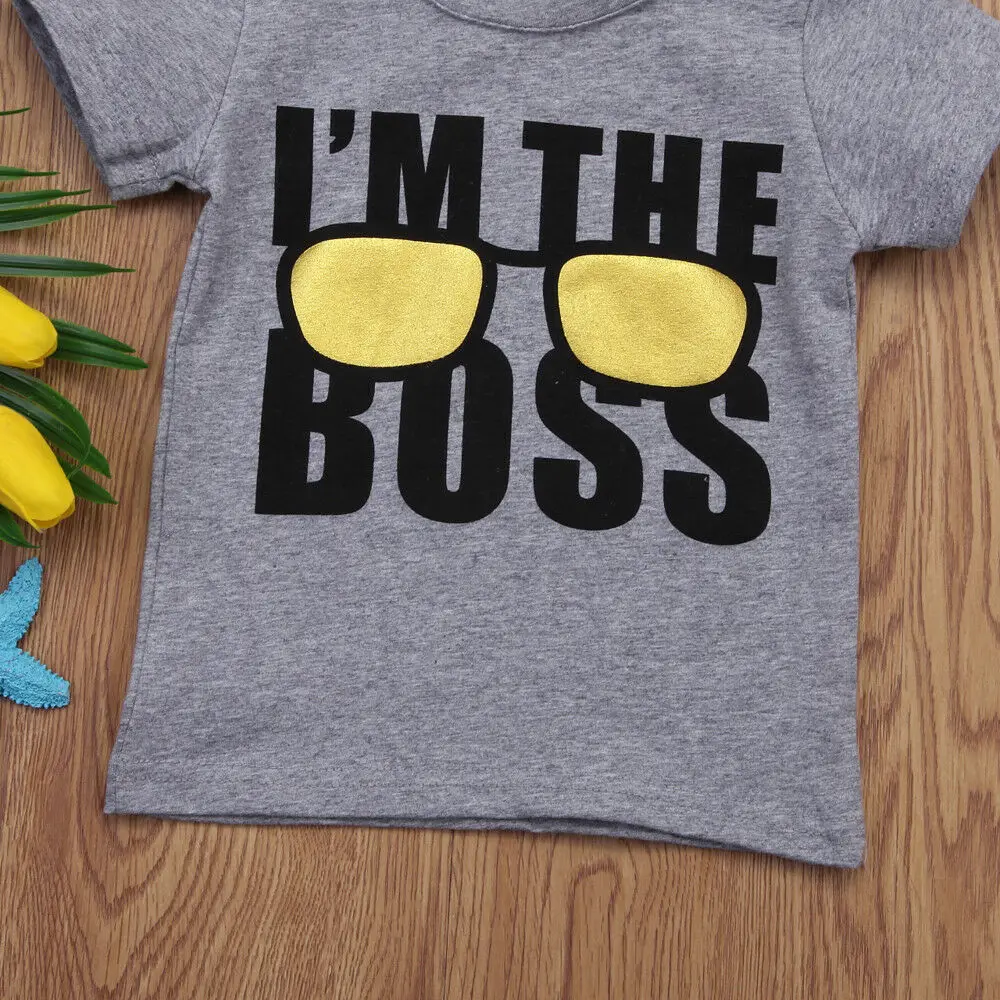 Pudcoco летняя одежда для маленьких мальчиков хлопковая футболка с коротким рукавом