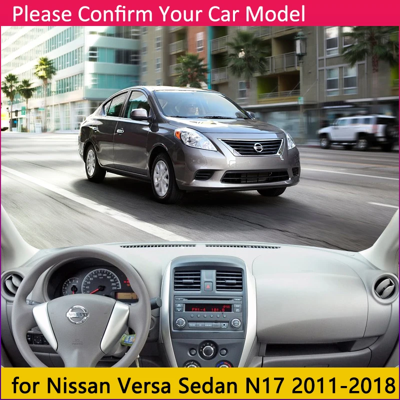Для Седан Nissan Versa N17 Almera Sunny Latio 2011 ~ 2018 Противоскользящий коврик на приборную