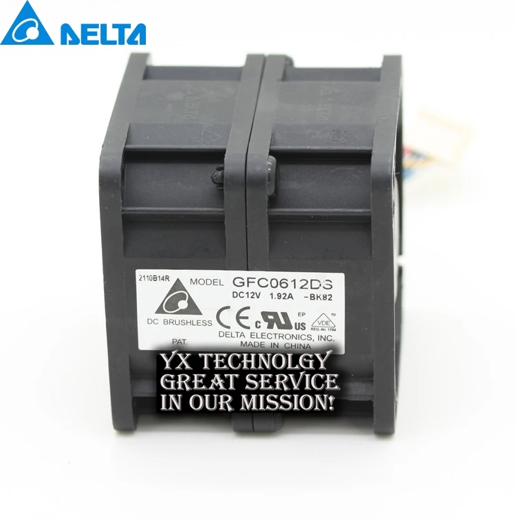 Delta New GFC0612DS 6056 6 см 60 мм 12 В 1 92a высокоскоростной Усилитель охлаждения 3 вентилятора