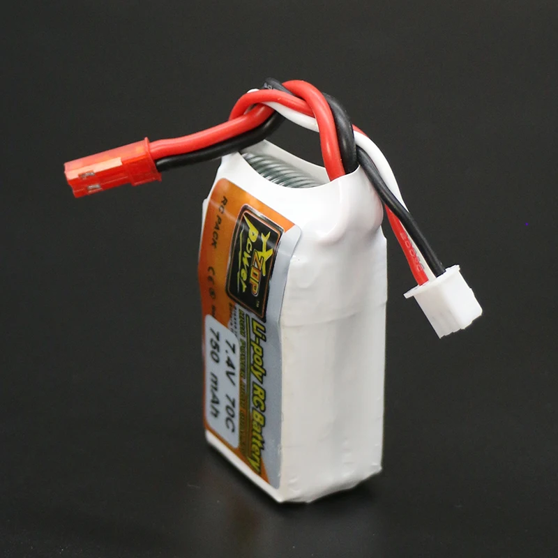 5 шт ZOP Мощность lipo Батарея 7.4 В 750 mAh 70c 2 S JST Разъем для RC Quadcopter Drone вертолет