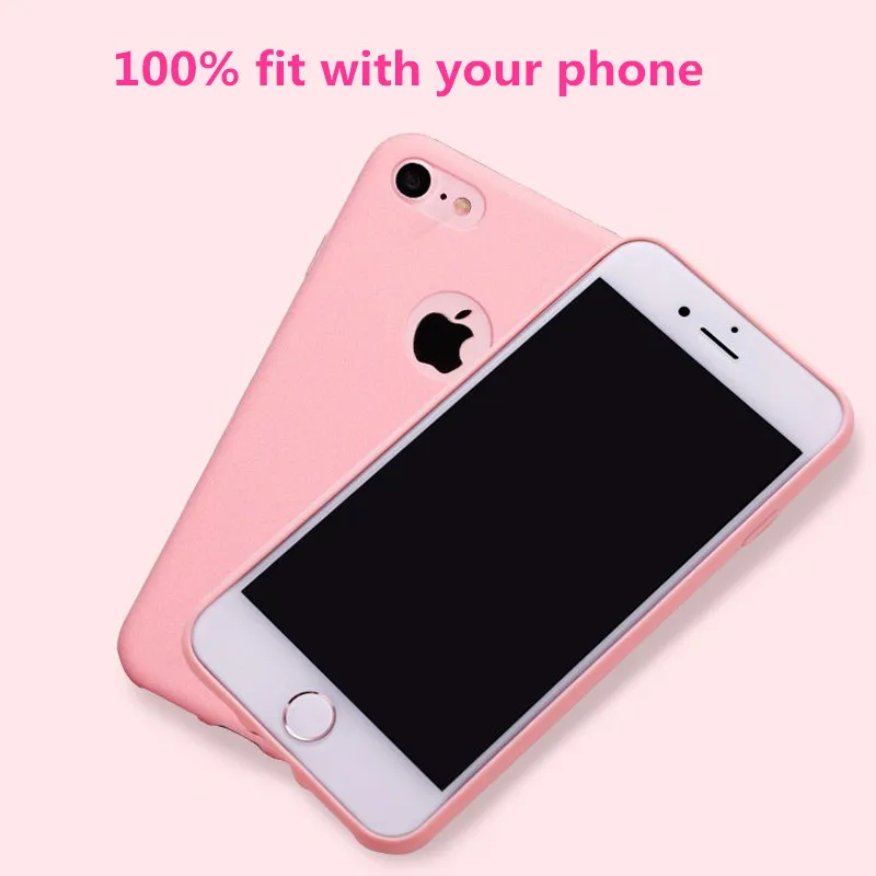 Матовый чехол карамельного цвета для телефона 2 шт. Apple iPhone 6 6s Plus 7 Мягкая