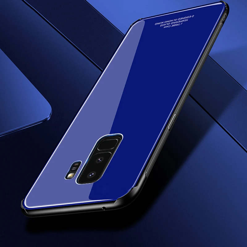 Жесткий чехол из закаленного стекла для Samsung A8 Plus 2018 9H Galaxy S8 S9 S10 Lite S10E NOTE 8 9 мягкий