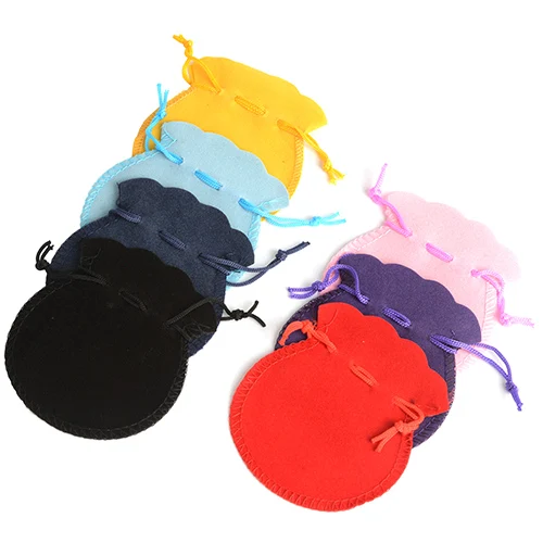 random 5-8 colors 100 шт./лот модные 7*8 см 9*12 см бархат сумка мешок со шнурком в форме тыквы сумочки для ювелирных украшений для свадьбы праздничный подарок на Рождество мешок - Цвет: random 5-8 colors