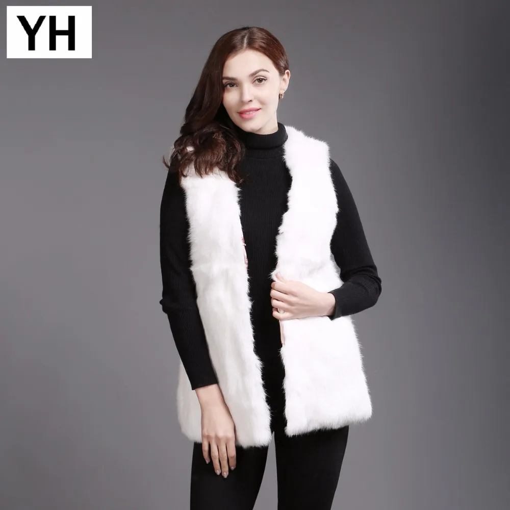 Новинка Популярные зимние ботинки на кроличьем меху Сезон весна Жилет Модные