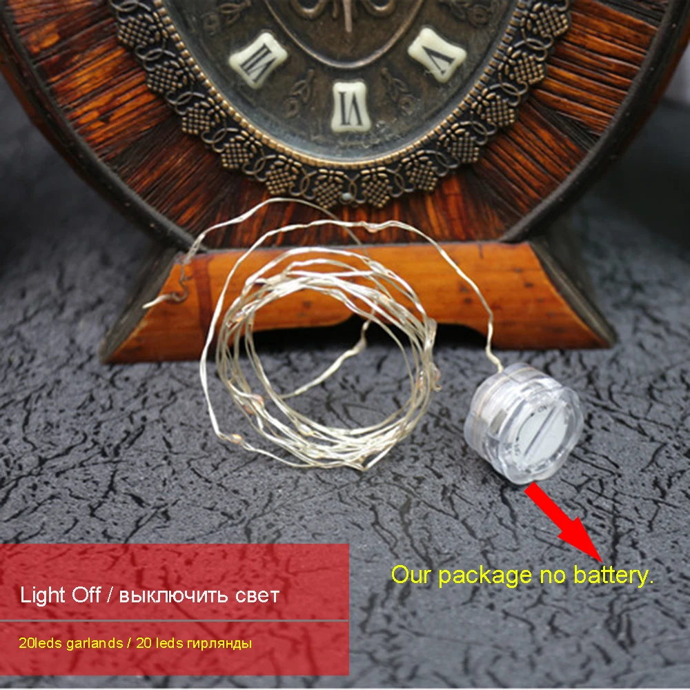 

20led Holiday lights Candle diving lights White Warm white light waterproof 2M Christmas Lights fairy garland Party Decor DA