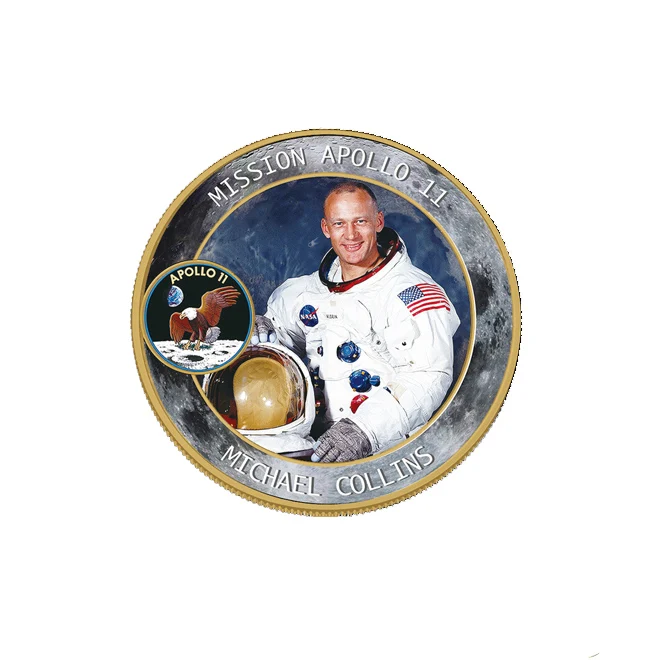 Новое поступление космическая горная Америка позолоченная монета Аполло для