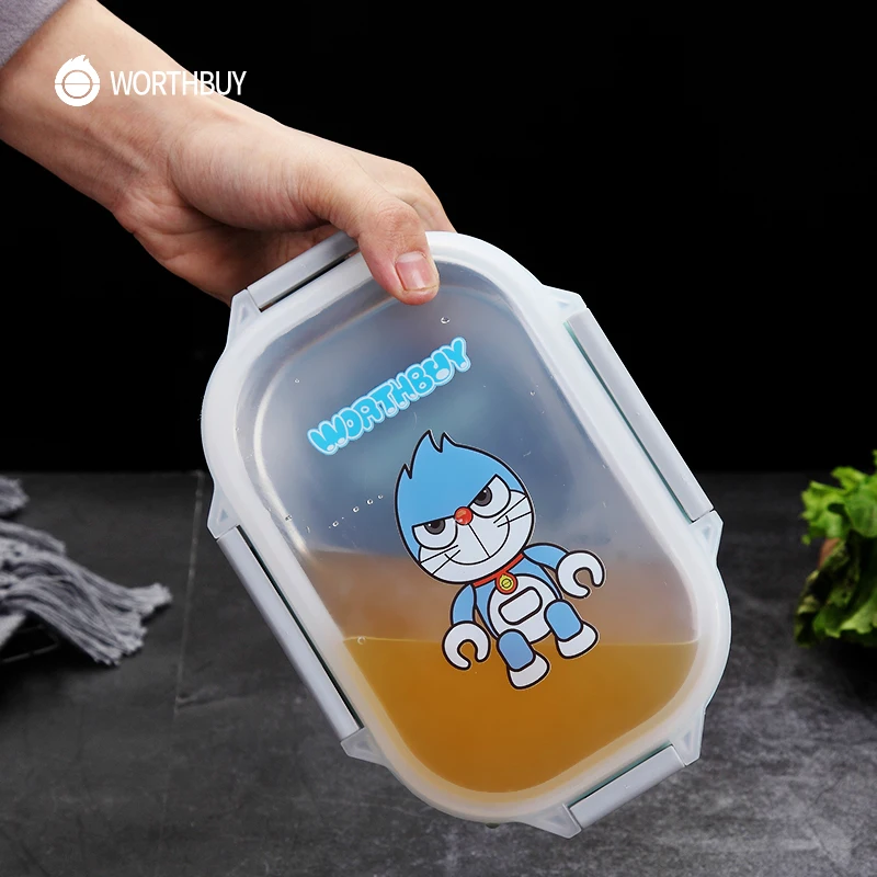 WORTHBUY милый мультфильм Bento Box для детей Школа японский контейнер завтрака