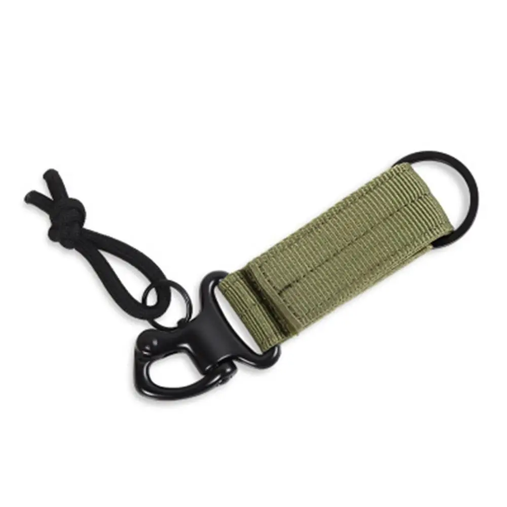 army green 1 Открытый Кемпинг Тактический Карабин, крючки для рюкзака отростка Молл высокая производительность выживания Шестерни нейлоновый армейский брелок застежка Прямая - Цвет: army green 1