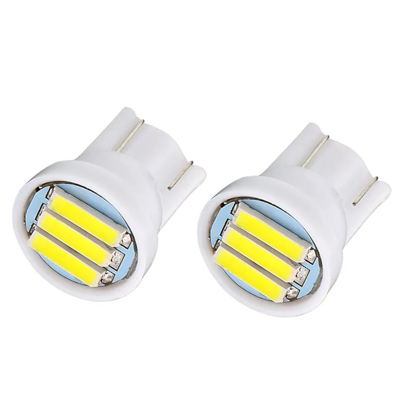 100X T10 3 SMD 7014 светодиодный 3SMD 7020 1 Вт белый синий красный зеленый желтый W5W