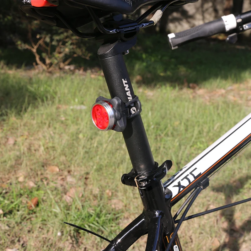 Перезаряжаемый USB задний фонарь для велосипеда светильник MTB езды на велосипеде 3