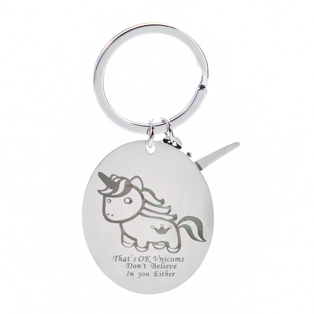 Модные полые единорог кулон письма Вырезка брелок сумка завесы брелок|keyring fashion|key