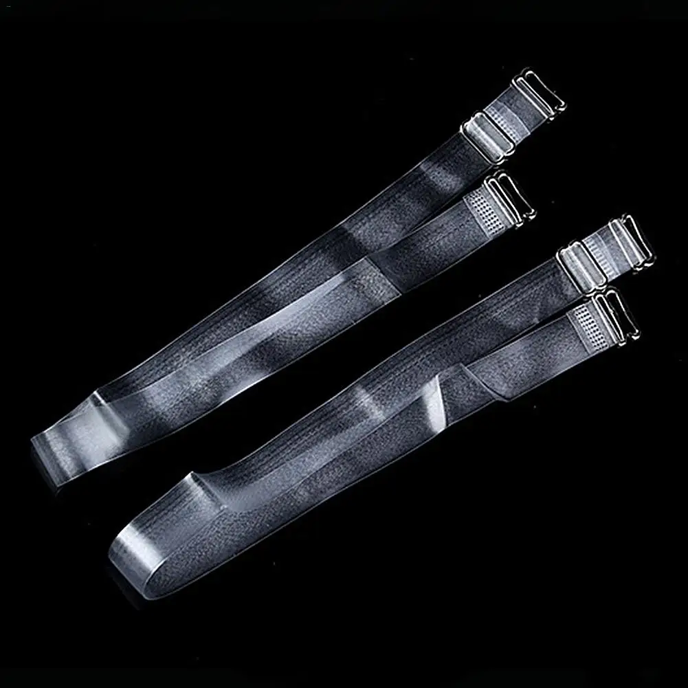 1.5CM Bra Strap Transparent Matte Shoulder with Steel Buckle Invisible Non-slip Tube Top Underwear |