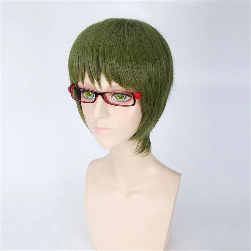 Kuroko no Basuke Midorima Shintaro Зеленые Короткие прямые парики из высокотемпературного