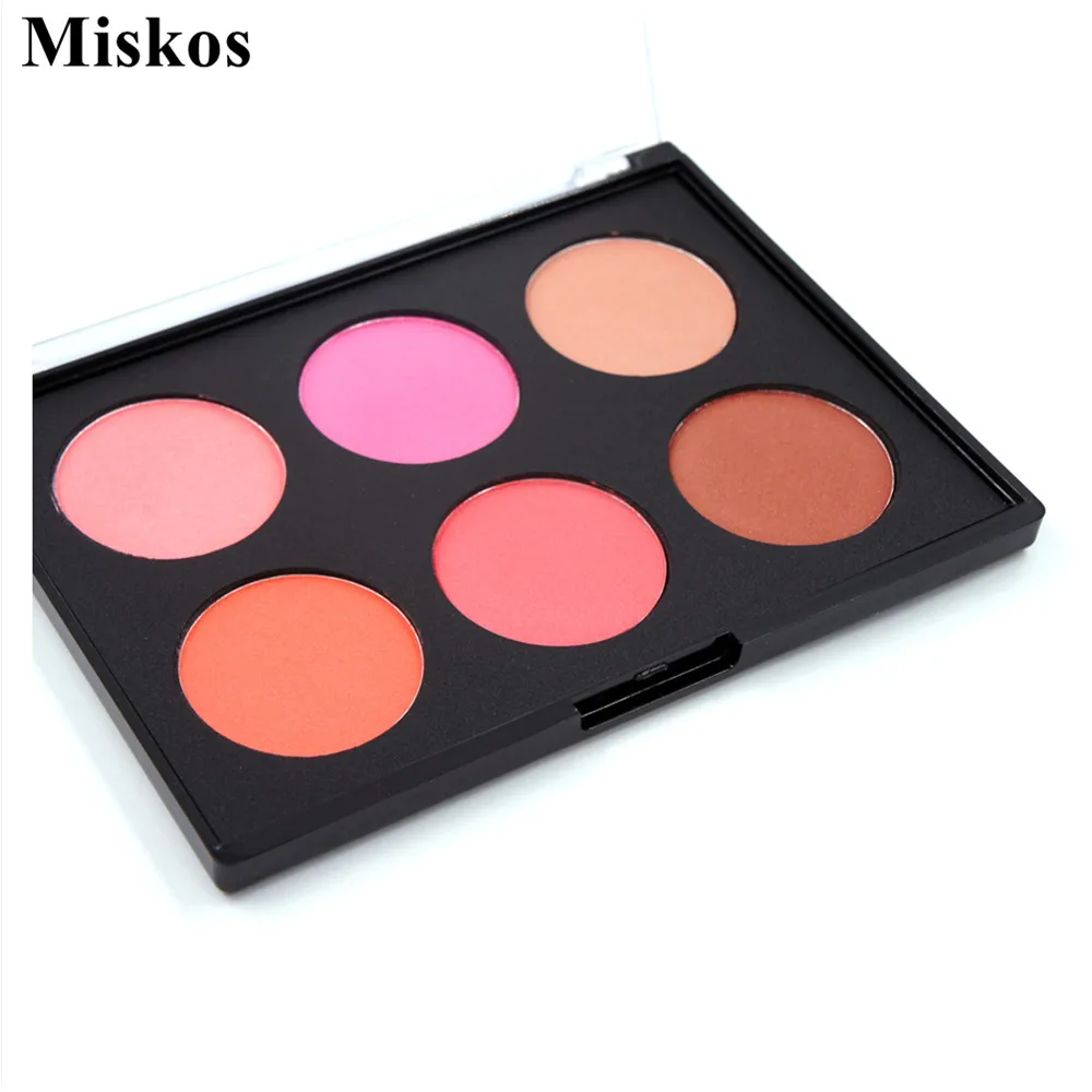 MISKOS 6 цветные кисти румяна матовый и блестящий Палетка для контурирования лица