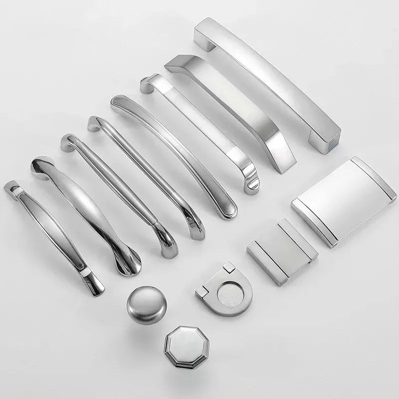 Дверные ручки для мебели Classic Silver Круглые Ручки ящиков цинковый сплав ручка