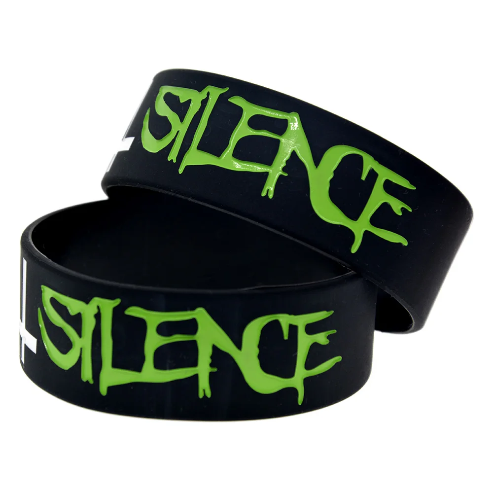 

OBH 1 шт. Suicide Silence "силиконовый браслет ширина 1 дюйм, широкий Deathcore Стиль группа