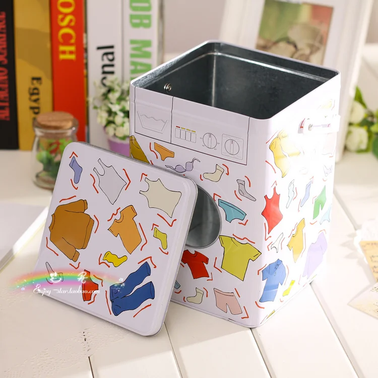 

Чехол для стиральной машины, металлический контейнер для мелочей с ручкой