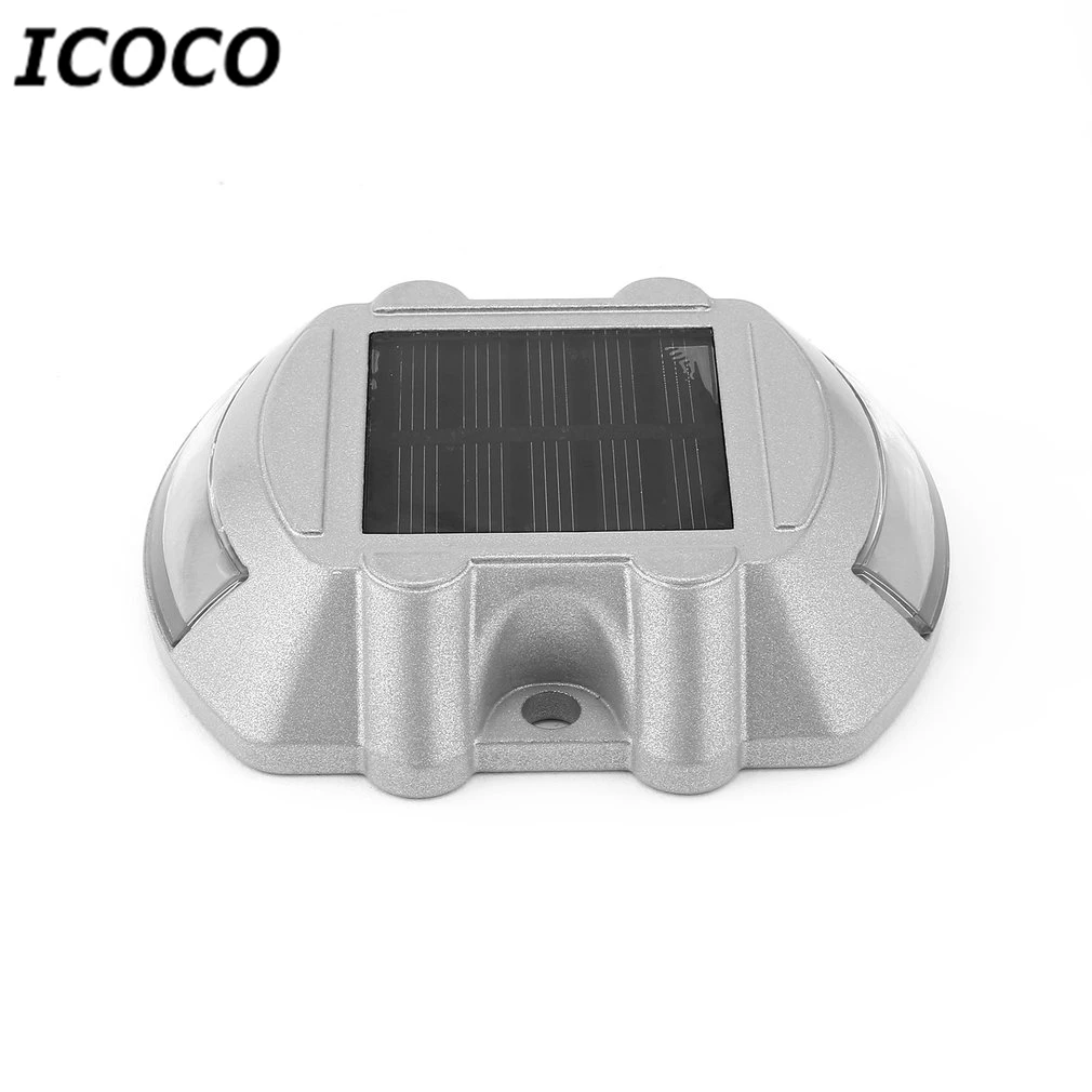 Icoco 6 светодиодов солнечной Мощность Алюминий сплав Спайк свет Дорожные сигналы