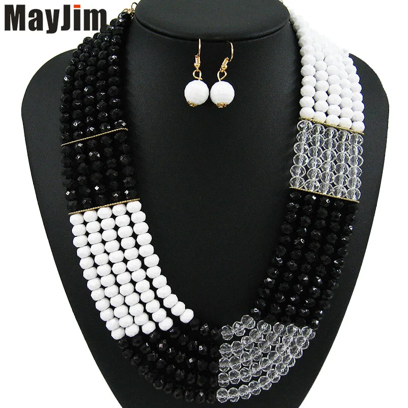 MayJim модные ювелирные наборы ручной работы золотая цепочка черный африканский