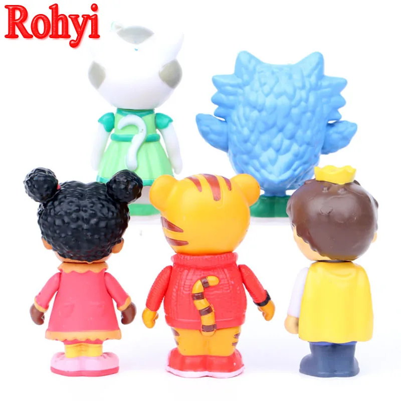 Фигурки Rohyi 5 шт./лот 6 см ПВХ экшн-фигурки друзей по соседству Даниэля тигра принца