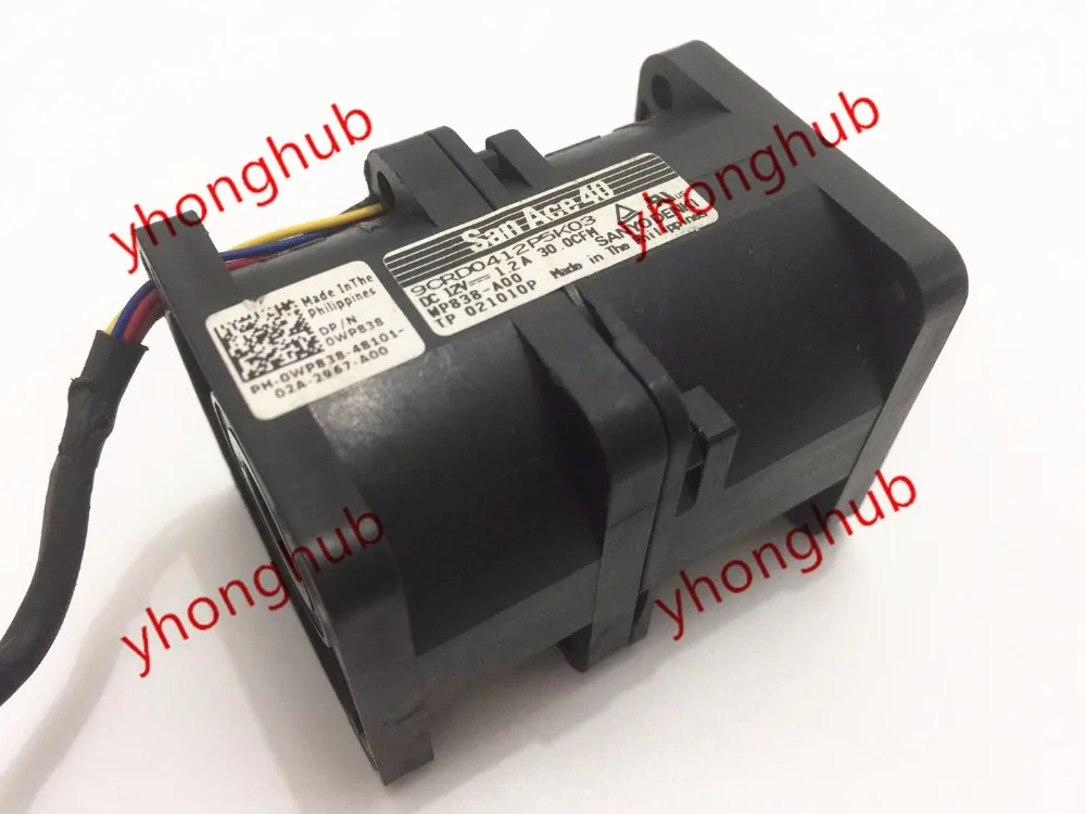 Вентилятор для охлаждения сервера Sanyo Denki 9CRD0412P5K03 DC 12 В 1,2 А 40x40x56 мм