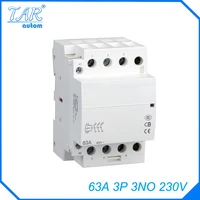 modular three pole household small ac contactor household ac power contactor modular 63a 3p 3no 230v