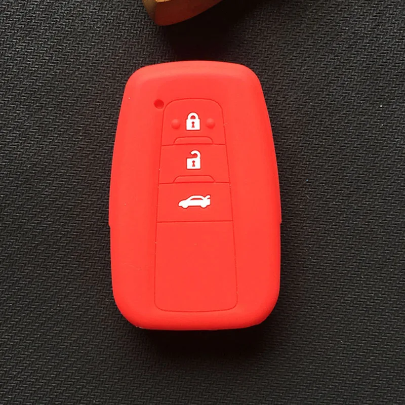 silicone car key cover case for toyota Camry new Prado Avalon Remote Fob Cover 3 Button