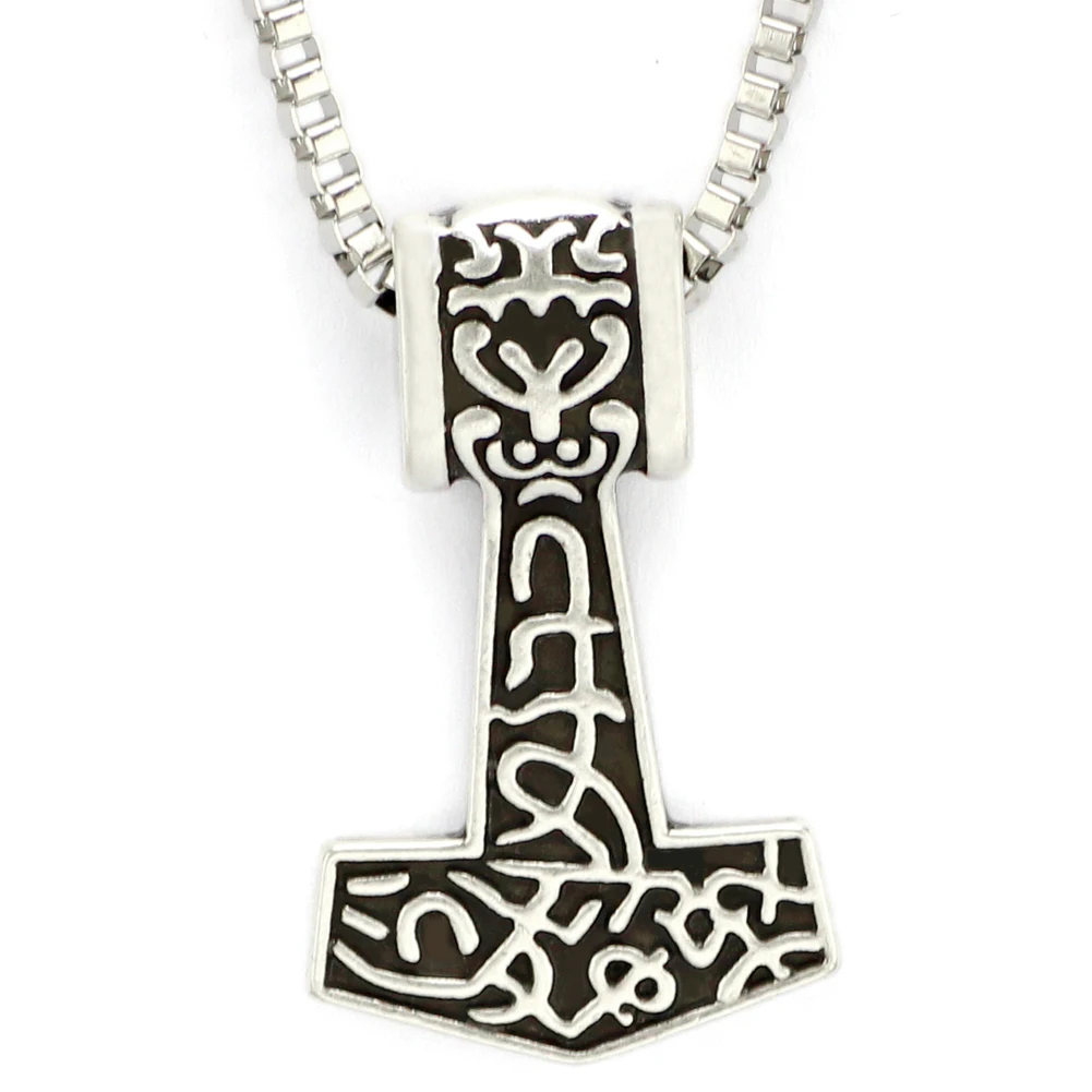 Мужская подвеска из сплава Тора молот викинга odin Mjolnir цепочка 23 дюйма|pendant