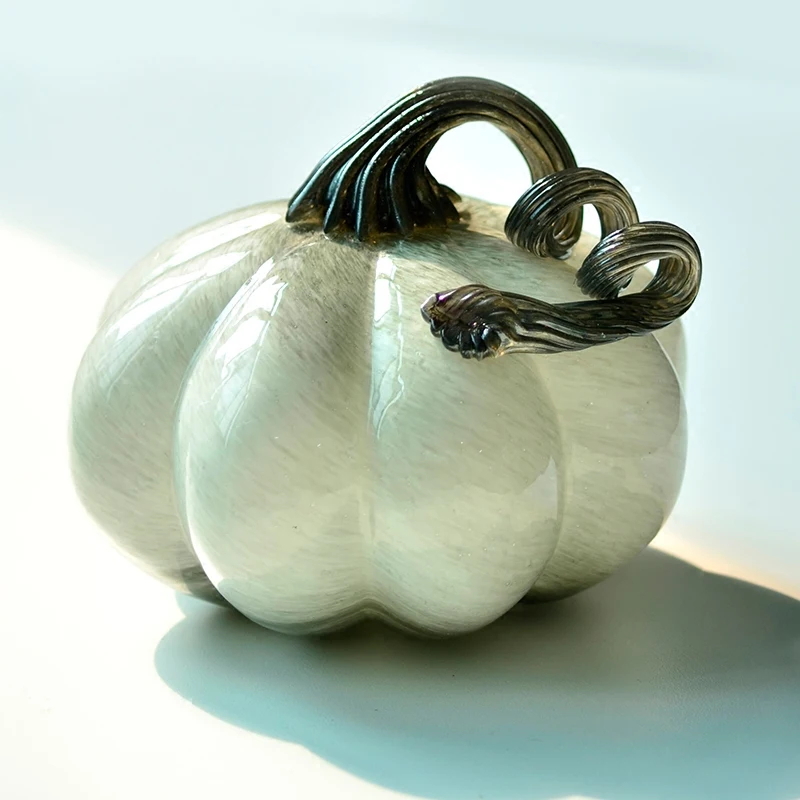 Европейский цвет стеклянная тыква прозрачные поделки украшения на Хэллоуин