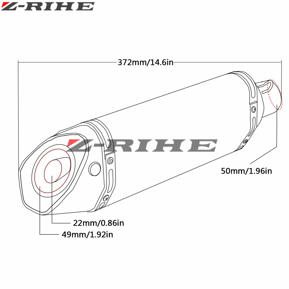 Универсальная Модифицированная Муфельная выхлопная труба для мотоцикла YAMAHA FZ1 FZ6