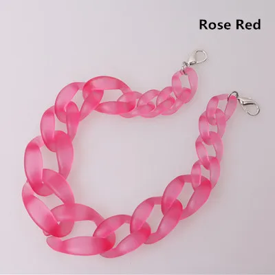 60 cm length Пластиковый акриловый резиновый ремешок для сумки, сумочка, монета, застежка для сумочки, аксессуары для сумки, ручка, ремешок Alca Bolsa Obag, полимерная цепь - Цвет: 60 cm length
