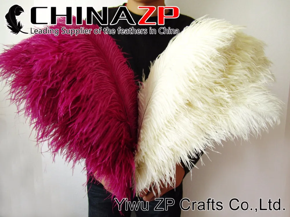 Белое страусиное перо CHINAZP 16 18 дюймов (40 ~ 45 см) оптовая продажа 50 шт./лот украшения