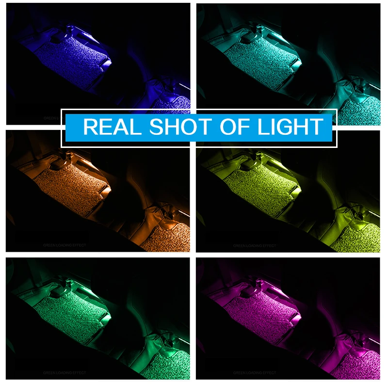 RACBOX Светодиодные ленты нога свет автомобиля атмосфера этаж украшение укладки