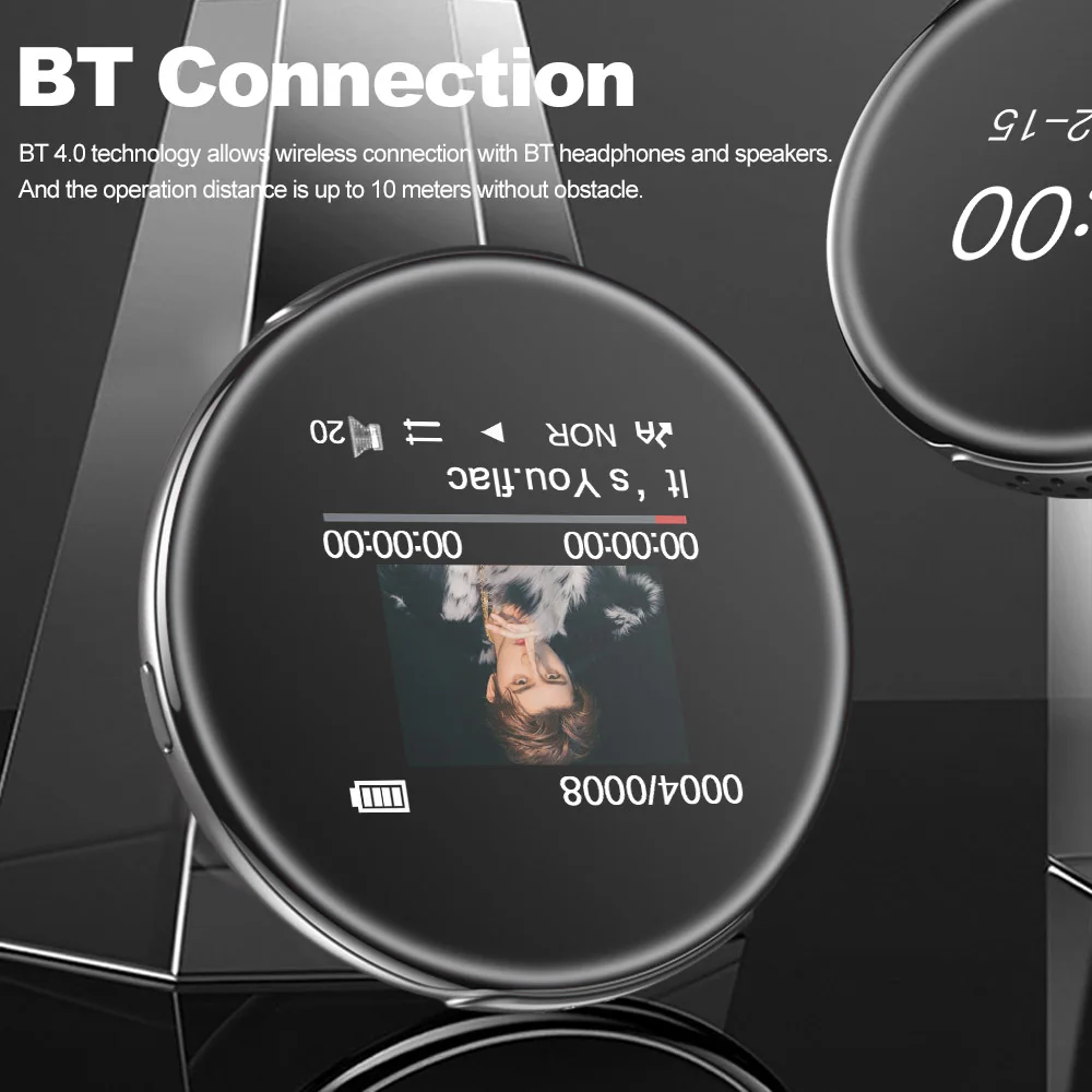 RUIZU M1 Bluetooth спортивные MP4 плеер Портативный аудио 8 ГБ с Встроенный динамик, fm-плейер, электронная книга, радио APE Flac музыкальные проигрыватели