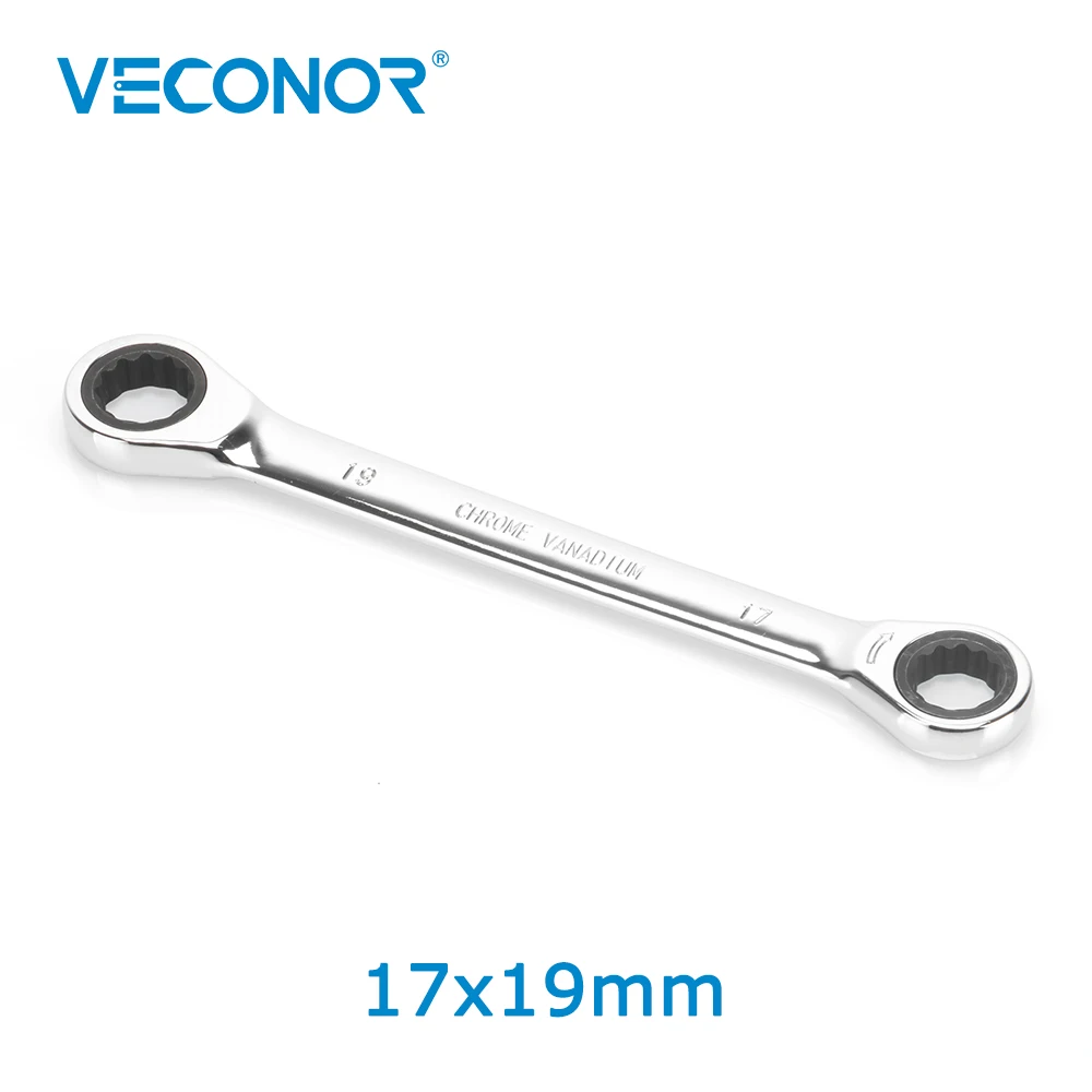 Veconor профессиональный двойной Трещоточный ключ 72T гаечный 17x19мм|ratchet wrench|spanner