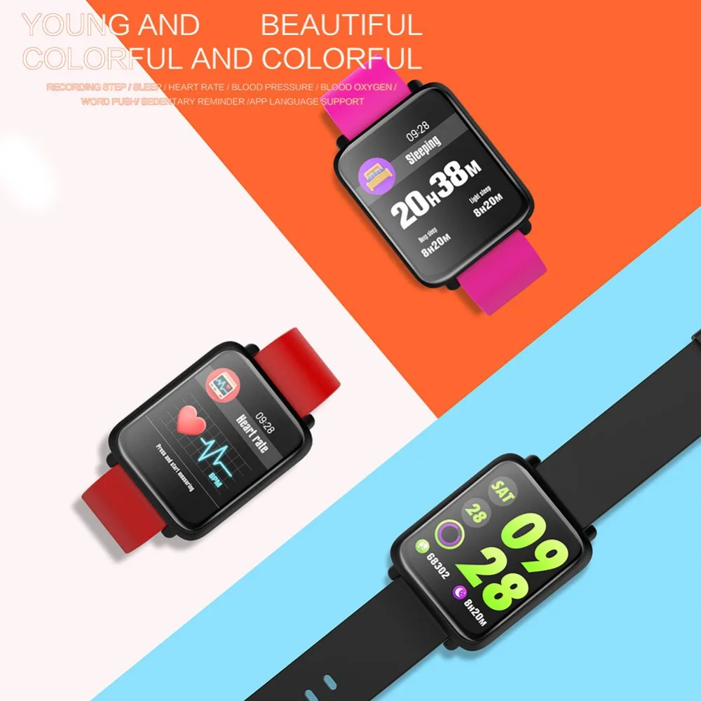 Смарт часы M28 IP68 Водонепроницаемый Bluetooth сердечного ритма крови Давление Smartwatch