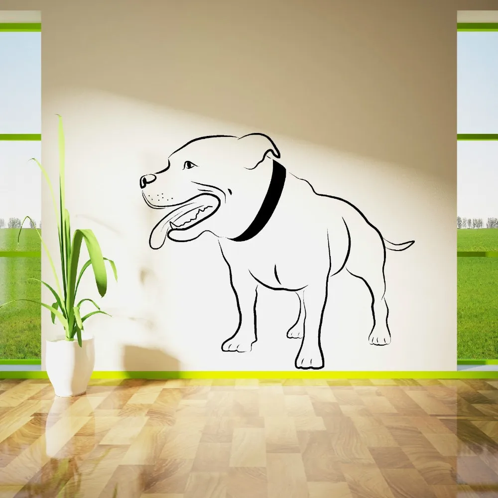 

Free shipping DOG WALL ART vinyl room sticker decal animal theme Lovly Dog Wall Decals Bedroom Wallpaper Mural